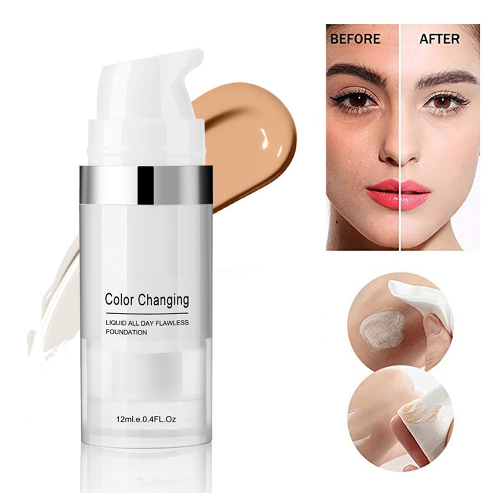 Colour changing foundation foundation colour changing warm skin tone foundation waterproof