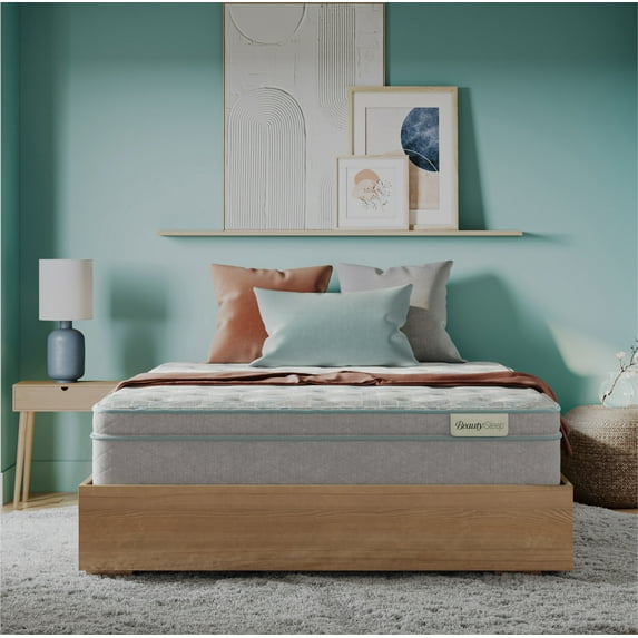 Beauty Sleep Slumberscape 14.25" Medium Pillow Top Mattress Set - Innerspring; Fiberglass-Free