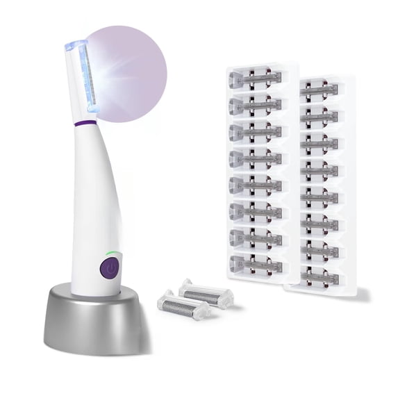 Dermaplane Razor for Women Face + Eyebrow Trimmer Dermaplaning System w ...