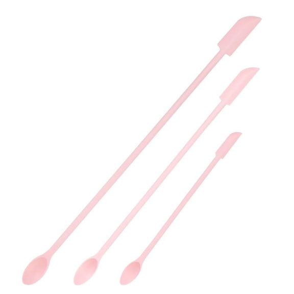 Beauty Spatula, Makeup Spatula, Mini Spatula for Cosmetics & Kitchen Jar, Last Drop Small Silicone Spatula, Pink, Flexible & Reusable, Get Every Last Drop from Containers, 1 Piece