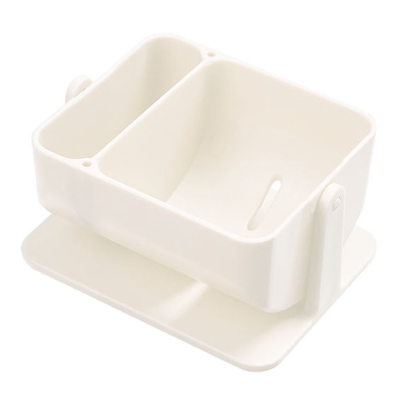 Beauty Sponge Blender Holder Powder Puff Organizer Makeup Powder Puff Sponge Holder Display Stand Double Compartment White