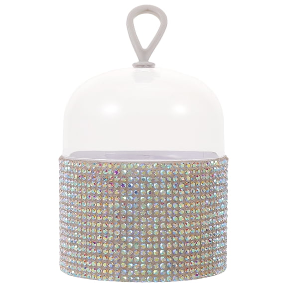 Beauty Sponge Storage Box: Compact Makeup Organizer Case With Bling Rhinestone - Foundation Puff Holder - Travel-Friendly Cosmetic Puff Holder