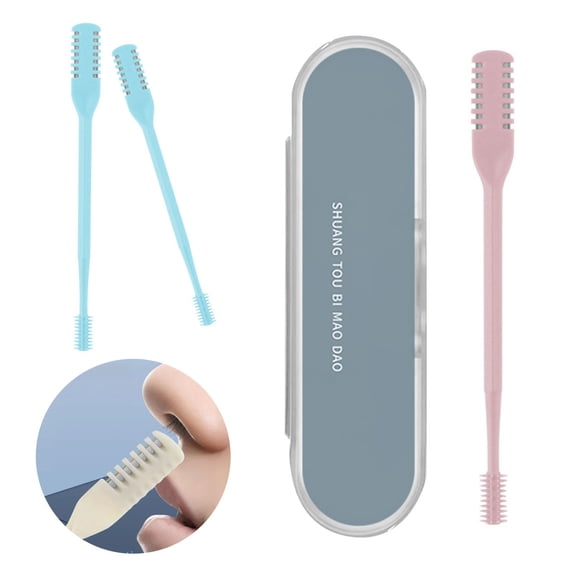 Beauty Stainless Steel Manual Nose Hair Trimmer for Men and Women Portable Cleaning Tool for Nose Hair Shaving and Grooming