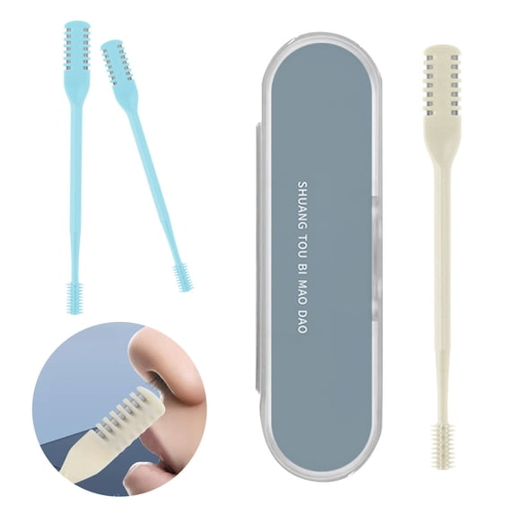 Beauty Stainless Steel Manual Nose Hair Trimmer for Men and Women Portable Cleaning Tool for Nose Hair Shaving and Grooming