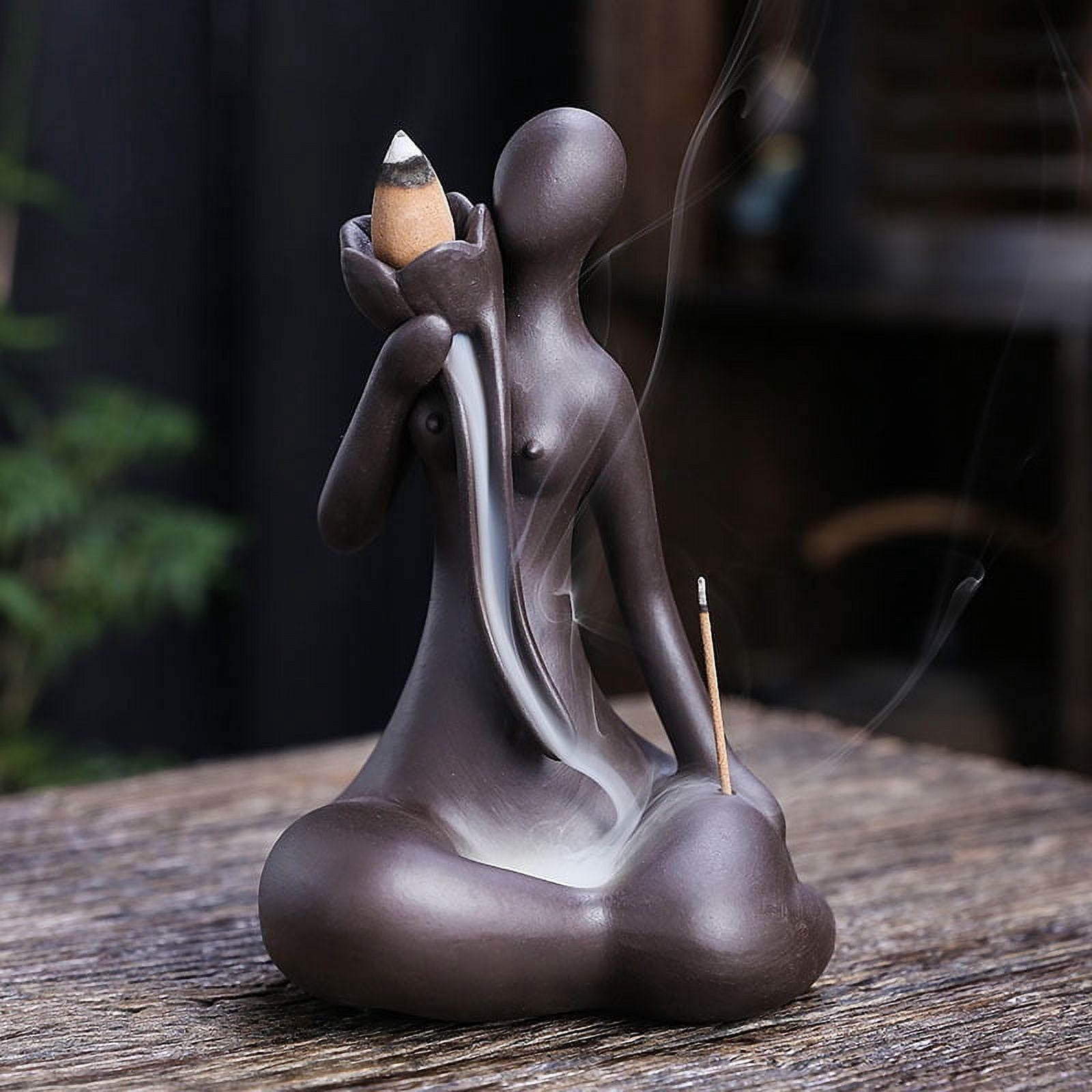Beauty Statue Backflow Incense Burner Home Indoor Sandalwood Eaglewood Censer Holder Zen Incense Burner Creative Decoration
