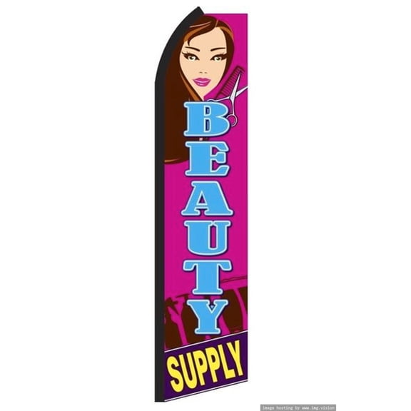 Beauty Supply Swooper flag Without Pole Advertisement /Business Flags | Feather Flag |