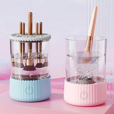 Beauty Swirl Cosmetic Brush Cleaner, 3.74"*5.91" Beauty Tools Brush Cleaner, Makeup Brush Cleaner Machine, Automatic Electric Makeup Brush Cleaner for All Size Makeup Brush (Pink, 1pcs)