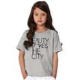 thumbnail image 1 of Beauty Takes City Sophisticated Girls Kids T Shirt Tees Teen Brisco Brands M, 1 of 6