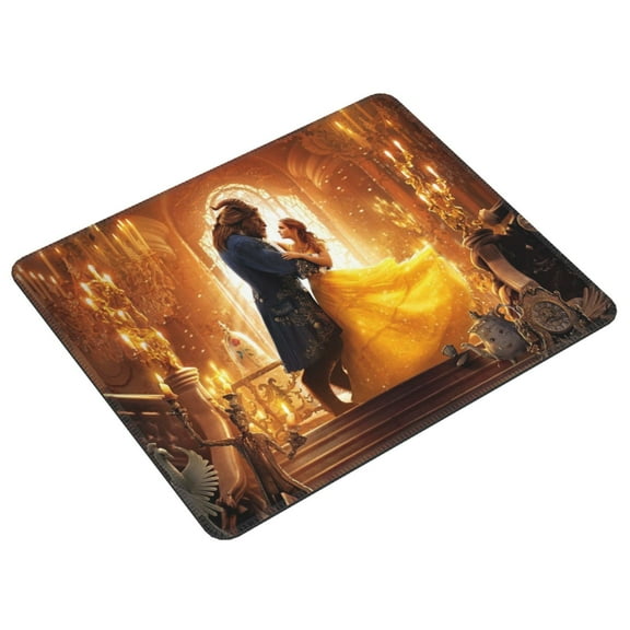 Beauty The Be-as Mousepad Rectangle Cartoon Printed Non-Slip Rubber Base Mouse Pad