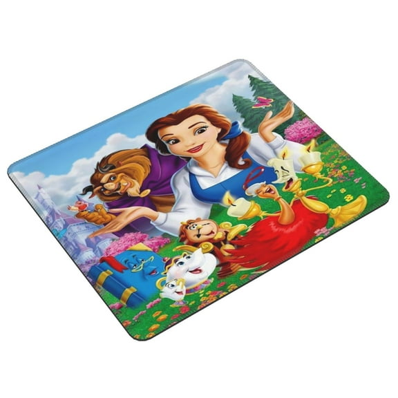 Beauty The Be-as Mousepad Rectangle Cartoon Printed Non-Slip Rubber Base Mouse Pad