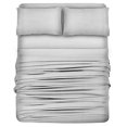 thumbnail image 1 of Beauty Threadz Cozy T-Shirt Extra Soft Cotton Tencel Lyocell Jersey Sheets 4 Piece Set - Certified by GOTS and Oeko-TEX- ( Queen Grey Stripe ), 1 of 8