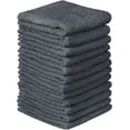 thumbnail image 1 of Beauty Threadz Fast Drying, Extra Absorbent, 100% Terry Cotton Washcloths, Charcoal Grey - 500 GSM Quality - Pack of 12, 1 of 7