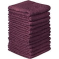 thumbnail image 1 of Beauty Threadz Fast Drying, Extra Absorbent, 100% Terry Cotton Washcloths, Plum Wine - 500 GSM Quality - Pack of 12, 1 of 7