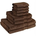 thumbnail image 1 of Beauty Threadz Ultra Soft 8 Piece Towel Set 500 GSM - 100% Pure Cotton, 2 Oversized Bath Towels 27x54, 2 Hand Towels 16x28, 4 Wash Cloths 13x13 - Ideal for Everyday use, Hotel & Spa- Dark Brown, 1 of 7