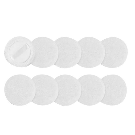 Beauty Tools 10pcs Powder Puff Cosmetic Makeup Puffs Pads with Ribbon for Loose and Foundation Makeup Application