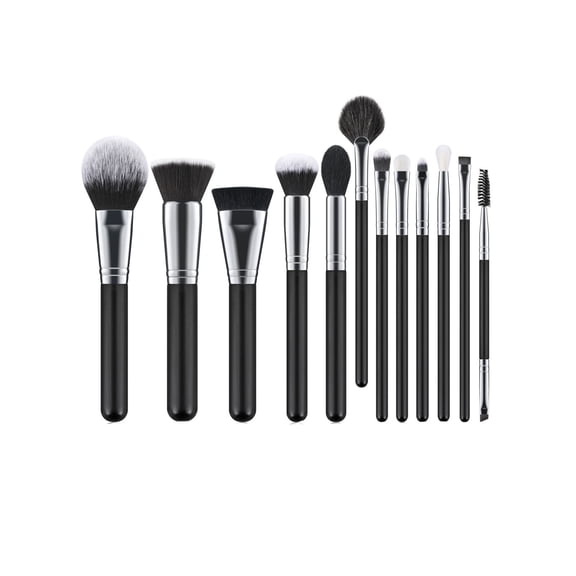 Beauty Tools Beauty Set for Face Kit for Blending And Application Makeup Brush Set for Face Tools 12PCS,7.1 in,Black
