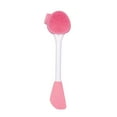 thumbnail image 1 of Beauty Tools Beauty 2 In 1 Double Ended Silicone Face Cleansing Brush And Massage Applicator For Cleaning Care Tool, 6.3×0.91 in, Pink-B, 1 of 7