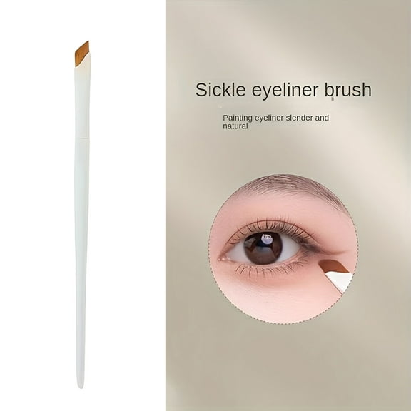 Beauty ToolsPrecision Thin Flat Brush Angled for Eyebrows Winged Liner and Detail Work - Pro-Grade Eyebrow Eye Line Tool for Precise Application and Fine Detailing