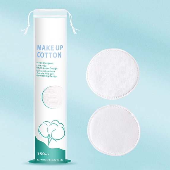Beauty Tools Beauty for Face Cleansing and Makeup Removal - Soft Round Pads for Face EyesExfoliating White Rounds 150 Count