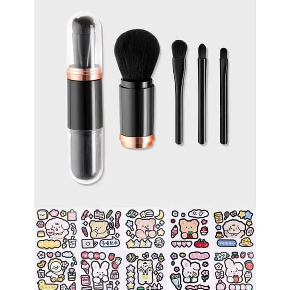 Beauty Tools Makeup Brush 4-in-1 Retractable Brush Eye Brush Set Convenient Multi-color Option