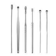 Beauty Tools Portable Earwax Removal Kit, 6 Pc Stainless Steel Ear Pick Earwax Cleaning Tool