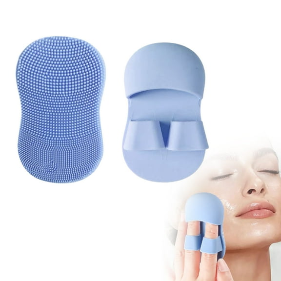 Beauty Tools Silicone Finger Facial Cleansing Brush Mini Handheld Soft Face Scrubber Gentle Exfoliator for Pore Cleansing Skin Massaging for Women Men