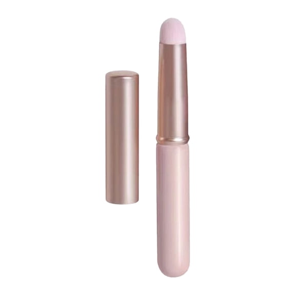 Beauty Tools Silicone Lip Brush with Lid - Portable Silicone Makeup Brush with Angled Tip for Concealer and Soft Lip Application