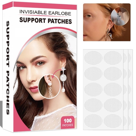 Beauty Tools for Delicate Earring Care | Transparent Earlobe Pads for Earrings and Ear Studs | Small Tool Set for Gentle Insertion and Comfort 100PCS