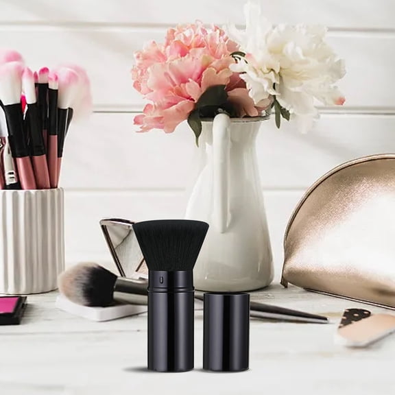 Beauty Tools1 - Powder Brush For Makeup Application Soft Face Brush For Loose Foundation Blending And Finishing All Types - Based On Category And Competitor, 3.9×1.2 inch, Black-B