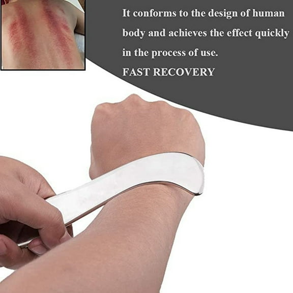 Beauty Tools1 - Stainless Steel Fascia Release Tool for Muscle Tissue Massage Scraping S Shaped Myofascial Release Tool for Face and Body Relaxation