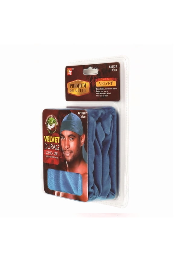 Beauty Town Coconut Oil Treated Velvet Durag Long Tail, Vice