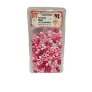 Beauty Town Essential Hair Accessories Mixed Pink Beads Plus Plastic Threading Tip #07619