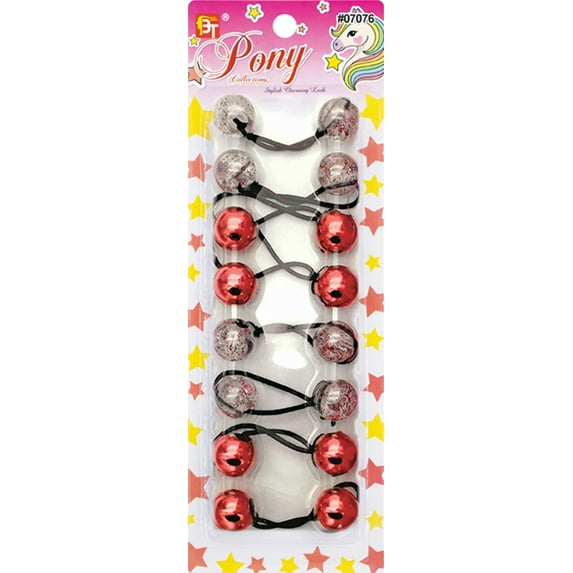 Beauty Town Kids Ponytail Holders With Beads - Assorted Colors