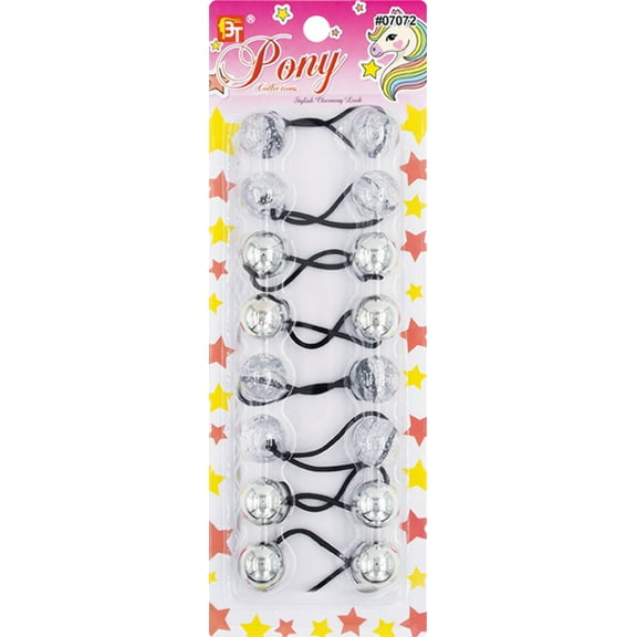 Beauty Town Kids Ponytail Holders With Beads - Assorted Colors