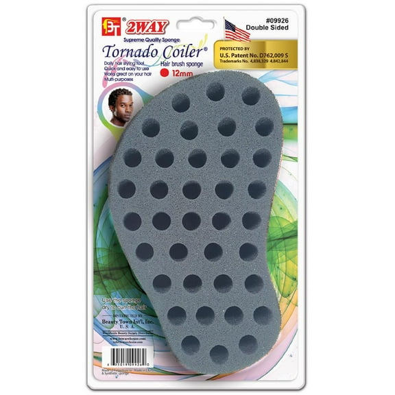 BT Tornado Coiler Hair Sponge 2 Way 12mm Hole and Wavy