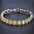 thumbnail image 1 of Beauty Two line Drop Red Cubic Zircon Women Party Bracelet Silver Plated Jewelry, 1 of 9