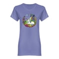 thumbnail image 1 of Beauty Unicorn With Flowers Shaped T-Shirt Women -Image by Shutterstock, Female Large, 1 of 2