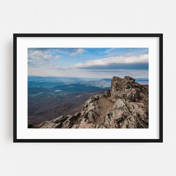 The Beauty of Winter in the Appalachian Mountains of VA - Virginia Photography Landscape Mountain Nature Scenic Wilderness Rural Travel Poster Black Framed Wall Art Print 12 x 18 inches