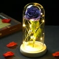 thumbnail image 1 of Beauty and Beast glass cover rose lamp simulation rose LED lamp Mother's Day decoration Valentine's Day gift., 1 of 6