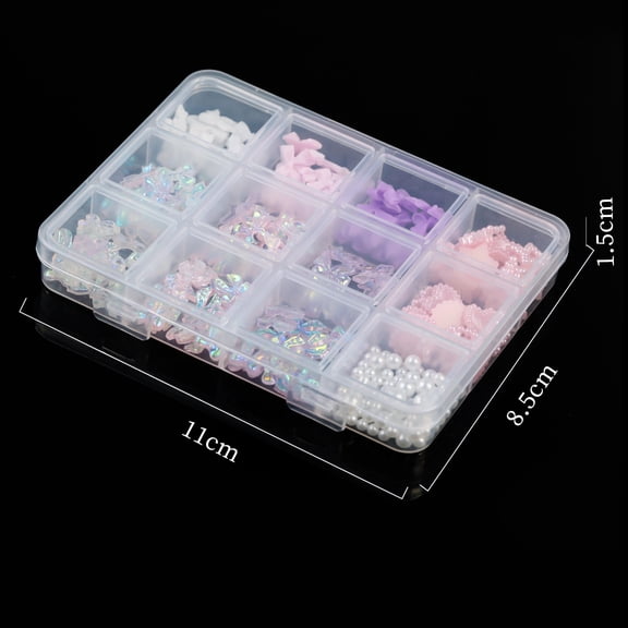 Beauty and Personal Care Ribbon Nail Accessories Set Box Pearl DIY Nail Accessories