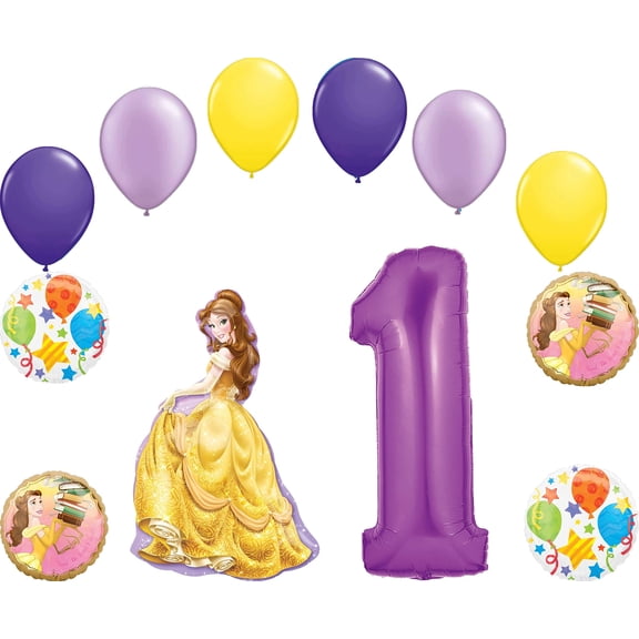 Beauty and The Beast Party Supplies Princess Belle 1st Birthday Balloon Bouquet Decorations