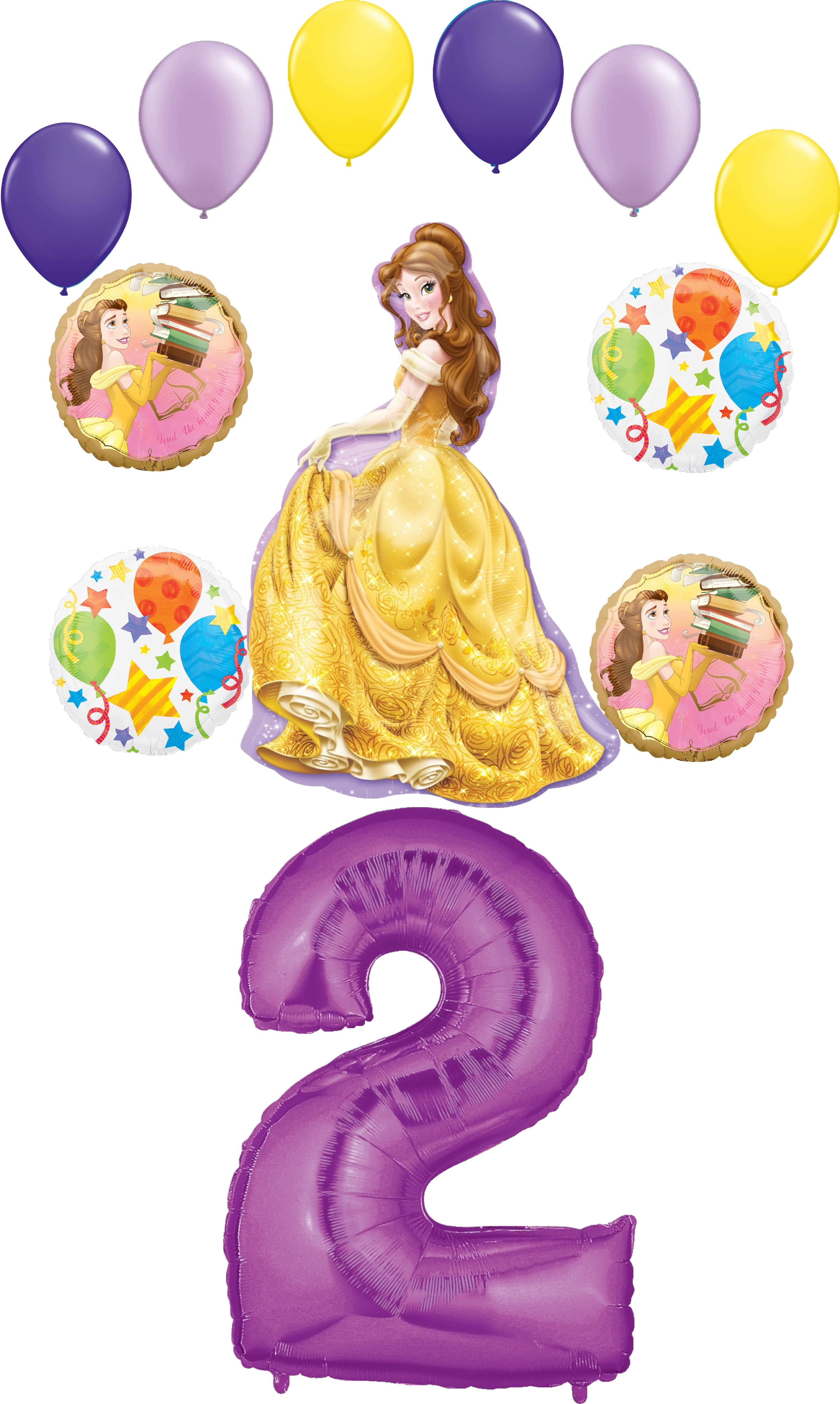 Beauty and The Beast Party Supplies Princess Belle 2nd Birthday Balloon Bouquet Decorations
