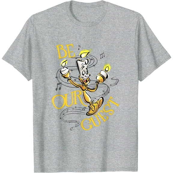 Beauty and the Beast Be Our Guest Lumiere Poster DTG Print Unisex T-Shirt