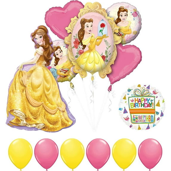 Beauty and the Beast Belle Birthday Party Balloon supplies decorations