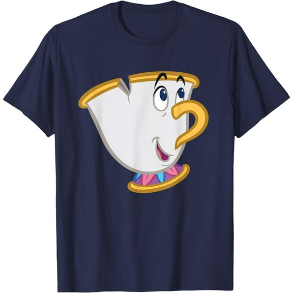 Beauty and the Beast Chip Big Face DTG Print Unisex T-Shirt