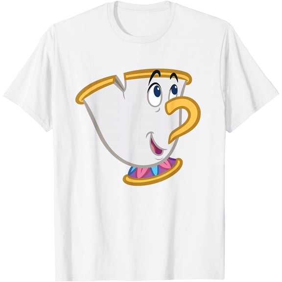 Beauty and the Beast Chip Big Face DTG Print Unisex T-Shirt