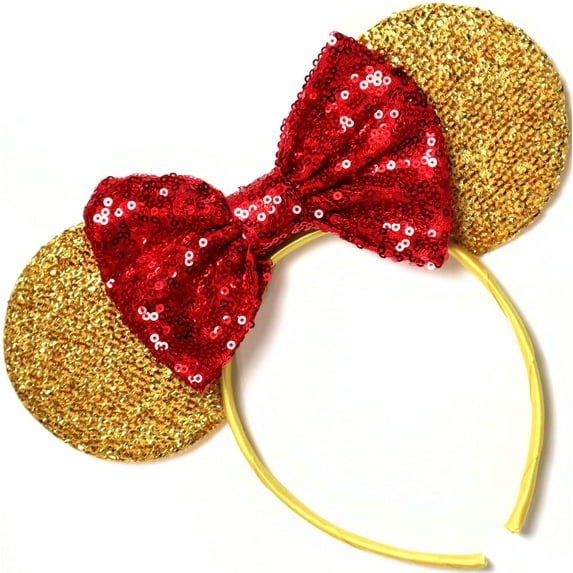 Beauty and the Beast Ears, Belle Ears, Belle Mickey Ears, Disney Inspired Beauty and the Beast Ears, Gold Minnie ears,