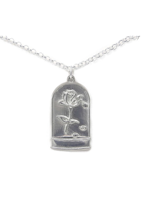 Beauty and the Beast Inspired Necklace handcrafted in Pewter - Gift Packaged - Made in USA (16" chain length)