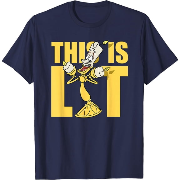 Beauty and the Beast Lumiere This is Lit DTG Print Unisex T-Shirt