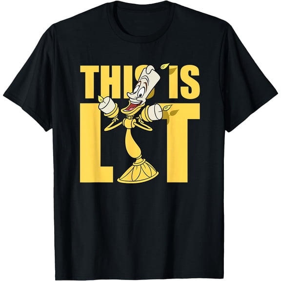 Beauty and the Beast Lumiere This is Lit DTG Print Unisex T-Shirt